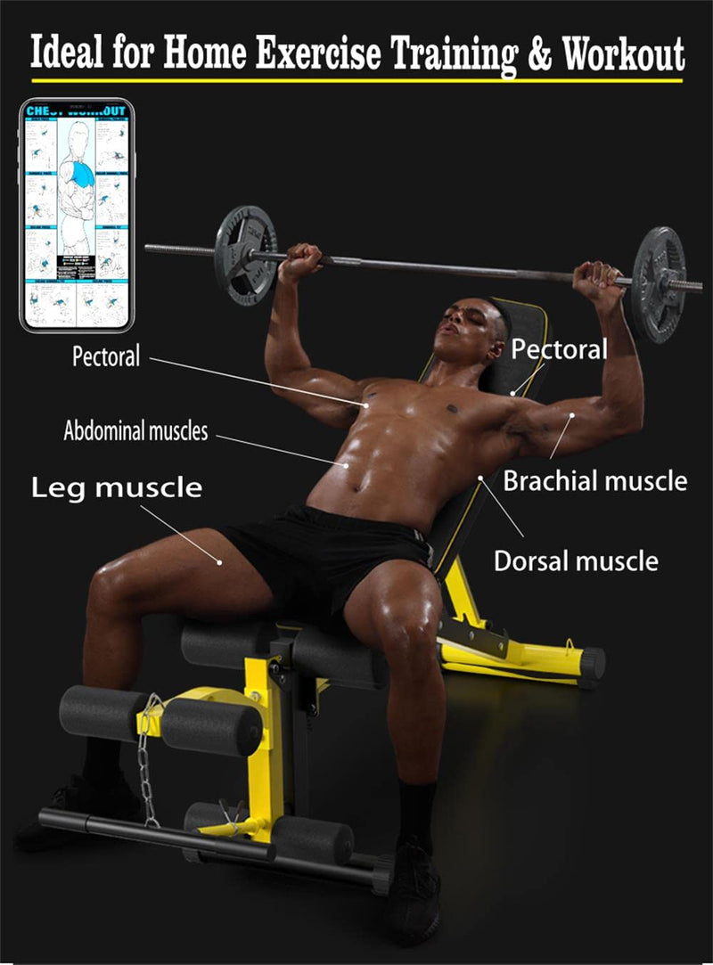 Load image into Gallery viewer, Utility Weight Bench with Leg Extension - Multi-Position Adjustable Bench for Strength Training, Dumbbell Exercise and Ab Workouts
