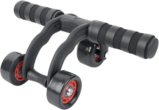 Ab roller met 3 wielen en kniemat tot 100 kg – buikspiertrainer – ab wheel