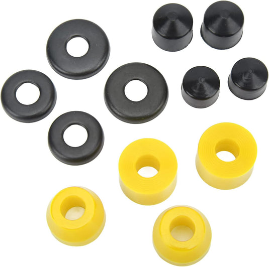 Skateboard bushings 90A 12-delige vervangingsset – PU stuurrubbers – longboard skateboard accessoires