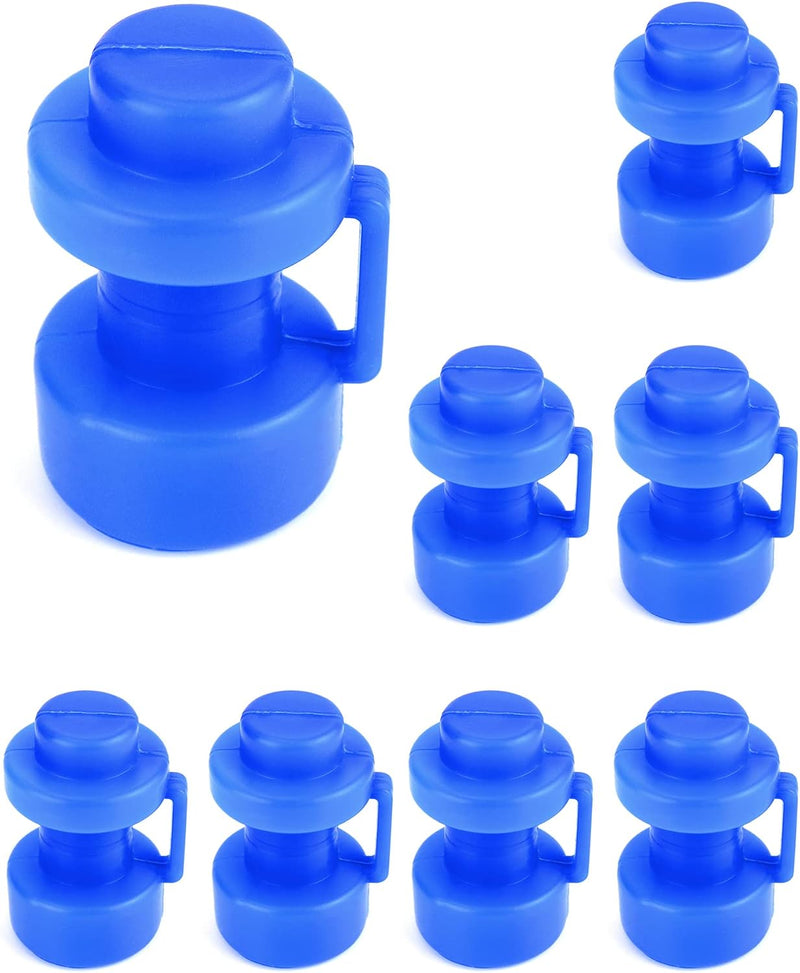 Laden Sie das Bild in Galerie -Viewer, Trampoline paaldoppen 8 stuks voor 25 mm palen blauw – eindkappen – trampoline accessoires
