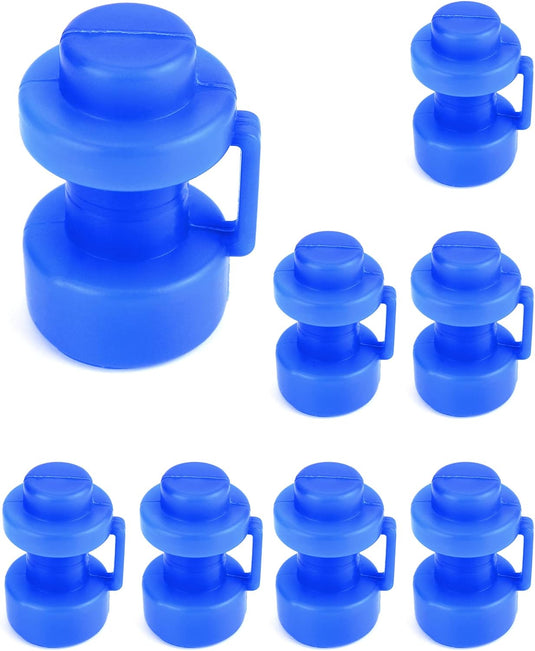 Trampoline paaldoppen 8 stuks voor 25 mm palen blauw – eindkappen – trampoline accessoires