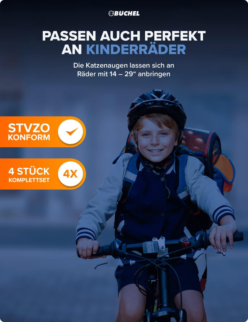 Load image into Gallery viewer, Spaakreflectoren fiets 4 stuks met 360° reflectie – fietsreflectoren – kattenogen
