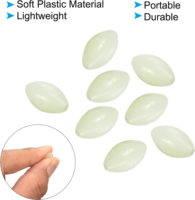 Laad afbeelding in Galerijviewer, Lichtgevende viskralen 100 stuks 8 x 6 mm met opbergdoos – glow beads – visaccessoires
