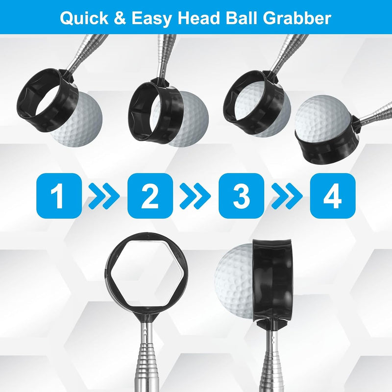 Laad afbeelding in Galerijviewer, Telescopische golfbal retriever 43-274 cm van roestvrij staal – golfbalvanger – golf accessoires

