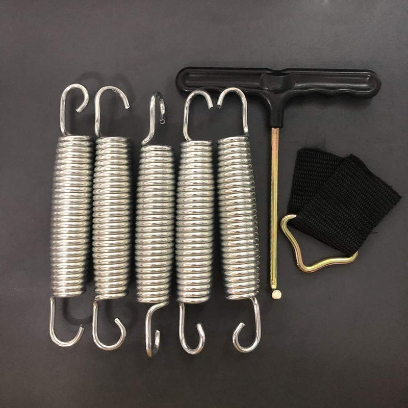 Chargez l'image dans la visionneuse de la galerie, Trampolineveren 5 stuks 147 mm met veertrekker en driehoeksgesp – vervangingsveren – trampoline accessoires
