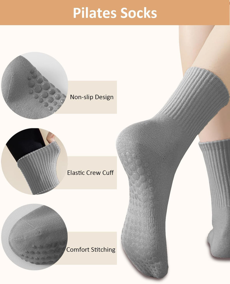 Laden Sie das Bild in Galerie -Viewer, Pilates antislip sokken dames 4 paar met siliconen grip – yoga sokken – fitness sokken
