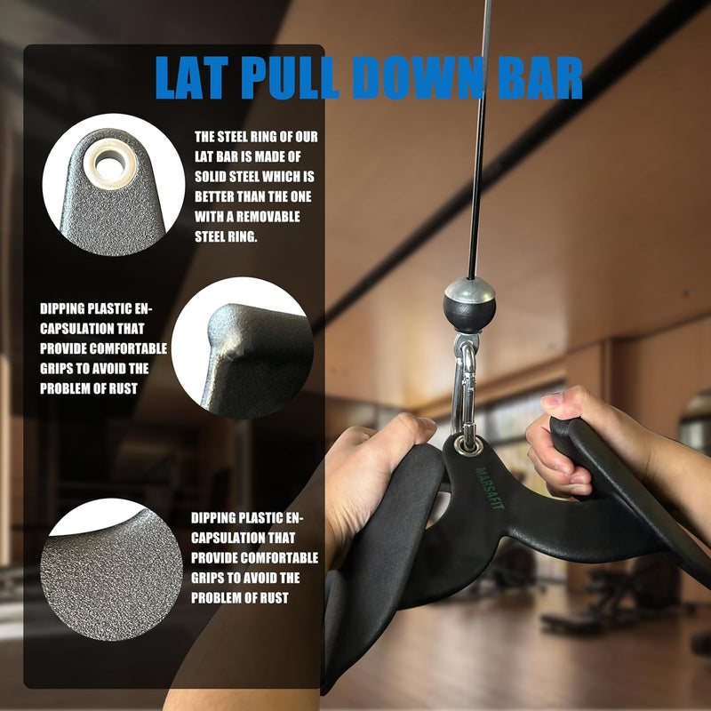 Laad afbeelding in Galerijviewer, Ergonomische lat pulldown handgreep voor kabelmachine
