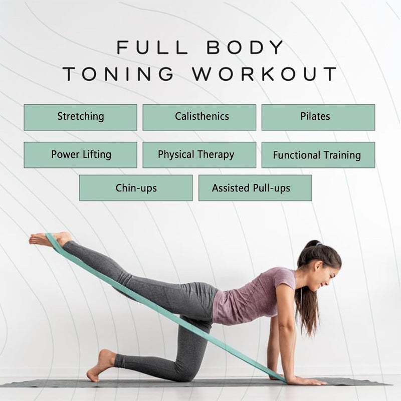 Load image into Gallery viewer, Lange fitnessbanden, stoffen fitnessbanden set van 3, weerstandsbanden met oefeninstructies en draagtas, antislip weerstandsbanden voor full-body workouts, yoga, pilates, krachttraining, fitness
