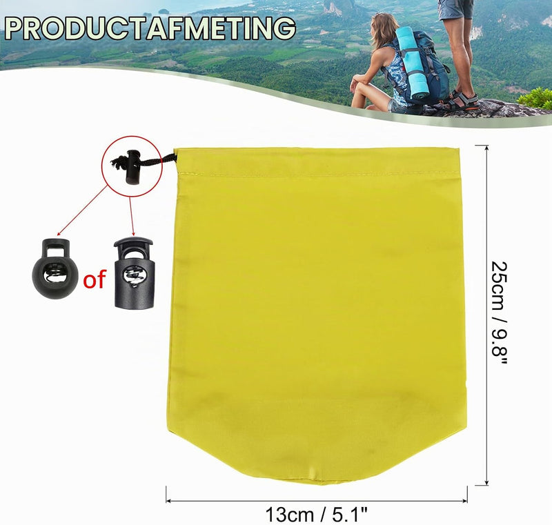 Laad afbeelding in Galerijviewer, Waterdichte opbergzak 34,5 x 67 cm met trekkoord donkergroen – stuff sack – camping accessoires
