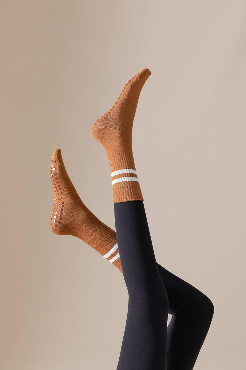 Laad afbeelding in Galerijviewer, Pilates antislip sokken 3 paar met siliconen grip – yoga sokken – fitness sokken
