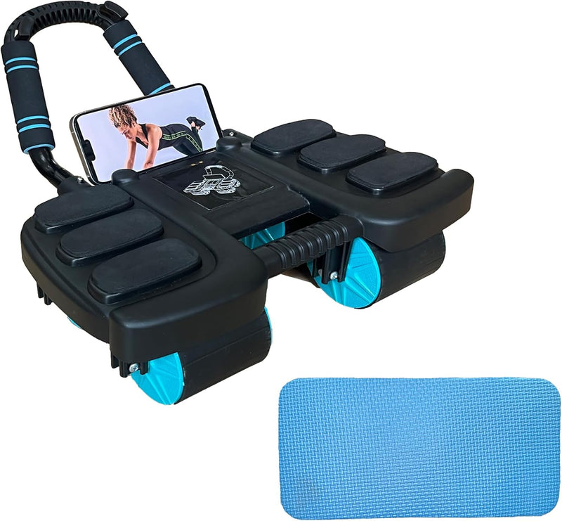 Load image into Gallery viewer, Ab roller met automatische rebound elleboogsteun en kniemat – buikspiertrainer – ab wheel
