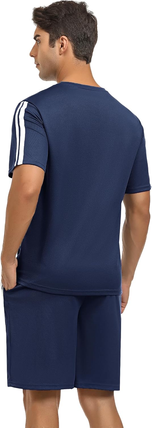 Heren sportset met T-shirt en korte broek
