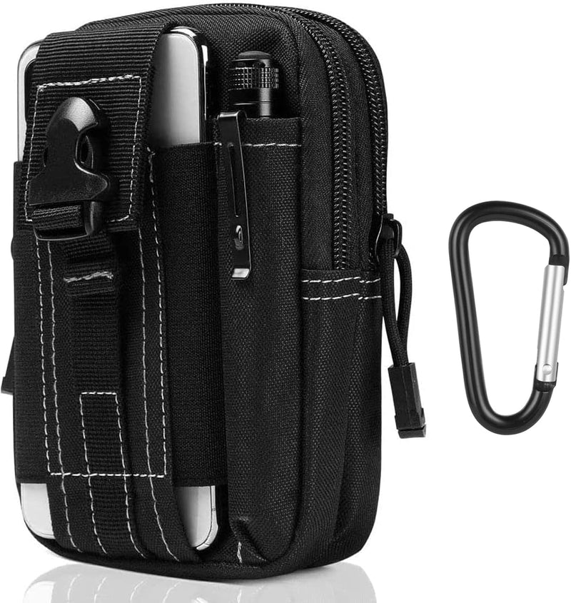 Laad afbeelding in Galerijviewer, flintronic Tactische Heuptassen, Molle EDC Pouch, Outdoor Heuptas+Haak, Utility Gadget Riemtas met Mobiele Telefoon Holster voor Sport, Wandelen, Kamperen, Reizen-Zwart
