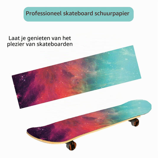 Skateboard griptape 84 x 23 cm waterdicht en luchtbelvrij – antislip longboard grip tape