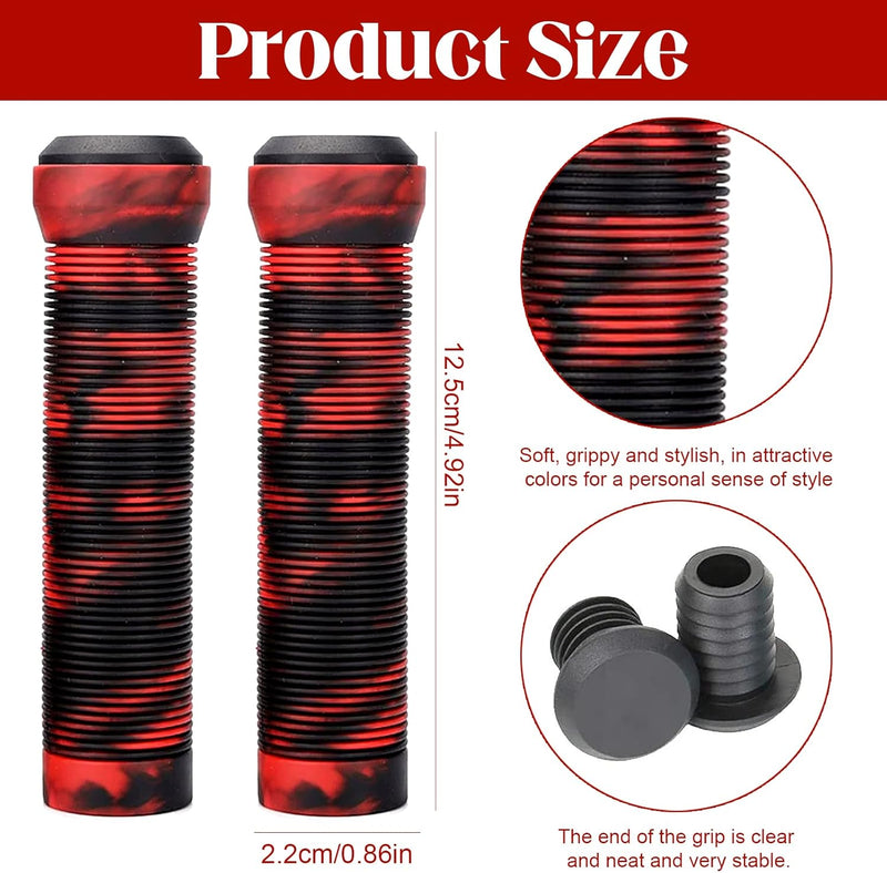 Laden Sie das Bild in Galerie -Viewer, Fietshandvatten set 22 mm zwart rood antislip
