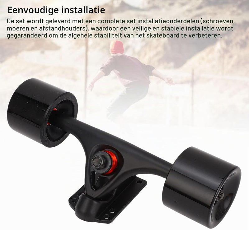 Carica immagine in Galleria Viewer, Longboard trucks 7 inch met 65 x 51 mm wielen 2 stuks – complete truck set – skateboard accessoires
