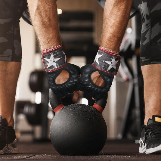 Gymhandschoenen met antislip grip en padding
