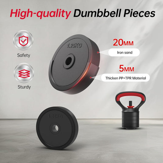 Verstelbare dumbbell set 4-in-1 10 kg