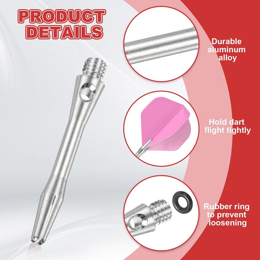 Dartschachten 4 stuks 45 mm van aluminium geel met 2BA schroefdraad – dart shafts – dart accessoires
