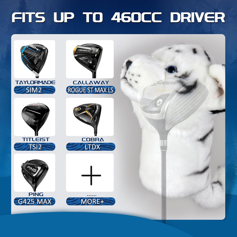 Load image into Gallery viewer, Golfclub beschermhoes van katoen voor hybride golfclubs met klittenbandsluiting – hybrid headcover – golfbescherming
