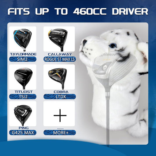 Golfclub beschermhoes van katoen voor hybride golfclubs met klittenbandsluiting – hybrid headcover – golfbescherming