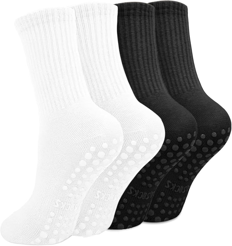 Laden Sie das Bild in Galerie -Viewer, Pilates antislip sokken dames 4 paar met siliconen grip – yoga sokken – fitness sokken
