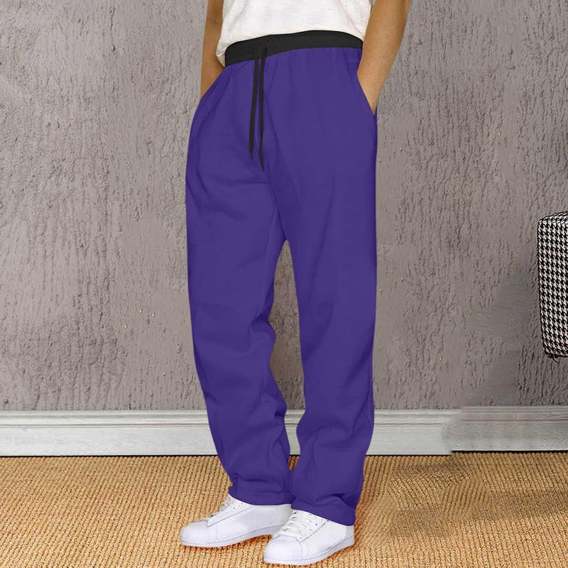 Load image into Gallery viewer, Heren joggingbroek van polyester met elastische tailleband en zakken – sportbroek – trainingsbroek
