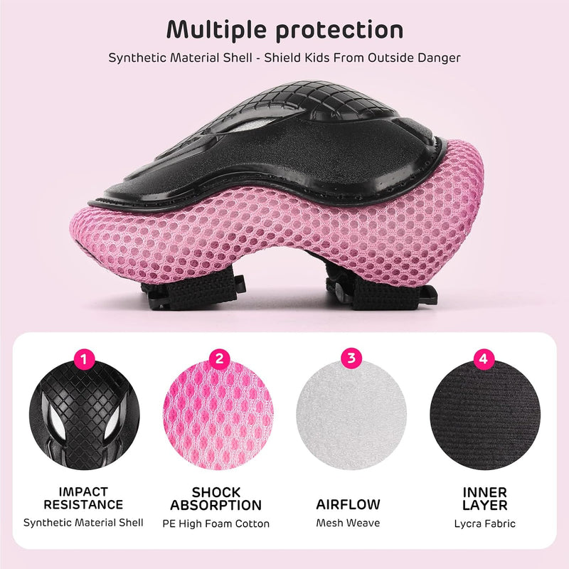 Laad afbeelding in Galerijviewer, Kids Helm en Pads Set Leeftijd 5-15 Jaar Kids Skateboard Helm Kniebeschermers Elleboog Pads Pols Pads voor Roller Scooter Fietsen Schaatsen
