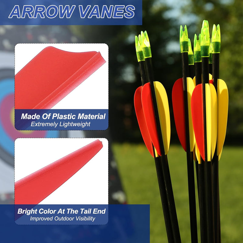 Laad afbeelding in Galerijviewer, Pijlveren 36 stuks 2,5 inch van kunststof – arrow vanes – boogschieten accessoires
