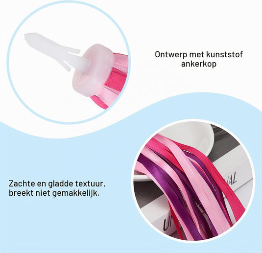 Fiets streamers voor stuur handvatten - Scooter kwastjes en linters - Kinderfiets decoratie accessoires