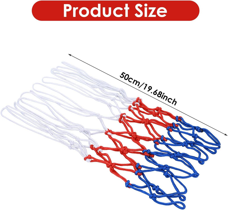 Laad afbeelding in Galerijviewer, Yolev 2 Heavy Duty Basketbalnet Nylon Basketbalnet voor Schoolpleinen voor Outdoor Binnensporten
