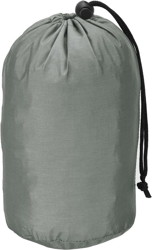 Waterdichte opbergzak 16 x 32 cm met trekkoord zwart – stuff sack – camping accessoires