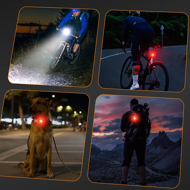 Load image into Gallery viewer, Oplaadbare fietsverlichting set USB-C IPX5 met voorlicht en achterlicht – fietslamp – LED fietslicht
