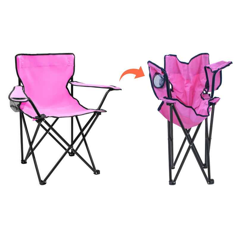Chargez l'image dans la visionneuse de la galerie, Campingstoelen Opvouwbaar 2 Stuks met Bekerhouder tot 100 kg – Vouwstoel – Kampeerstoel
