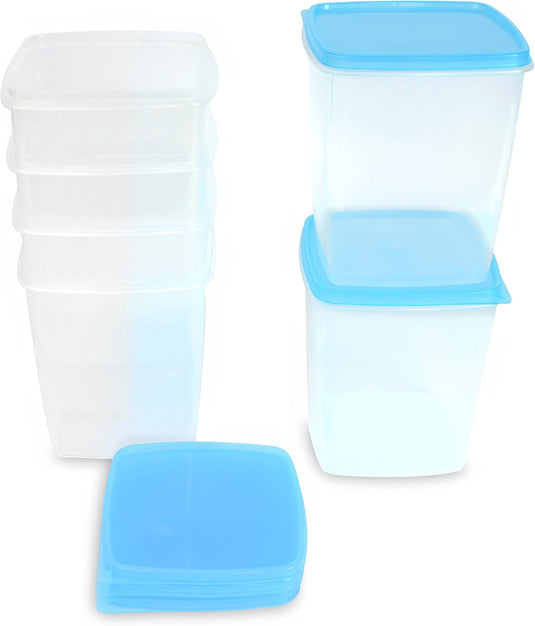 Vriesdozen set van 10 stuks 0,5 liter lichtblauw