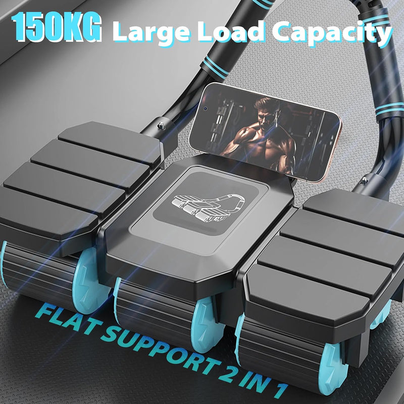 Load image into Gallery viewer, Ab roller met automatische rebound en gevoerde elleboogsteun tot 150 kg – buikspiertrainer – ab wheel
