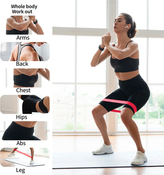 Resistance Band Set Van 5, Hoogwaardige Weerstandsbanden, Resistance Band Set Met Oefeninstructies En Draagtas, Gymnastiekband Voor Yoga, Pilates, Fitness, thuis trainen, stretchen