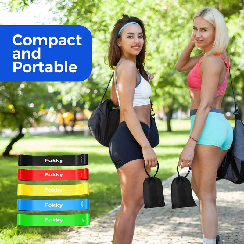 Load image into Gallery viewer, Fitness elastieken 5-delige set met verschillende weerstandsniveaus – weerstandsbanden – resistance bands
