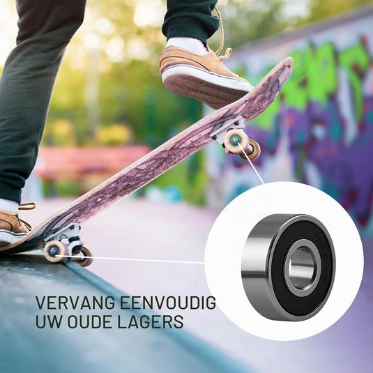 Skateboard kogellagers 608ZZ 20 stuks 8 x 22 x 7 mm ABEC-5 – reservelagers – skate accessoires