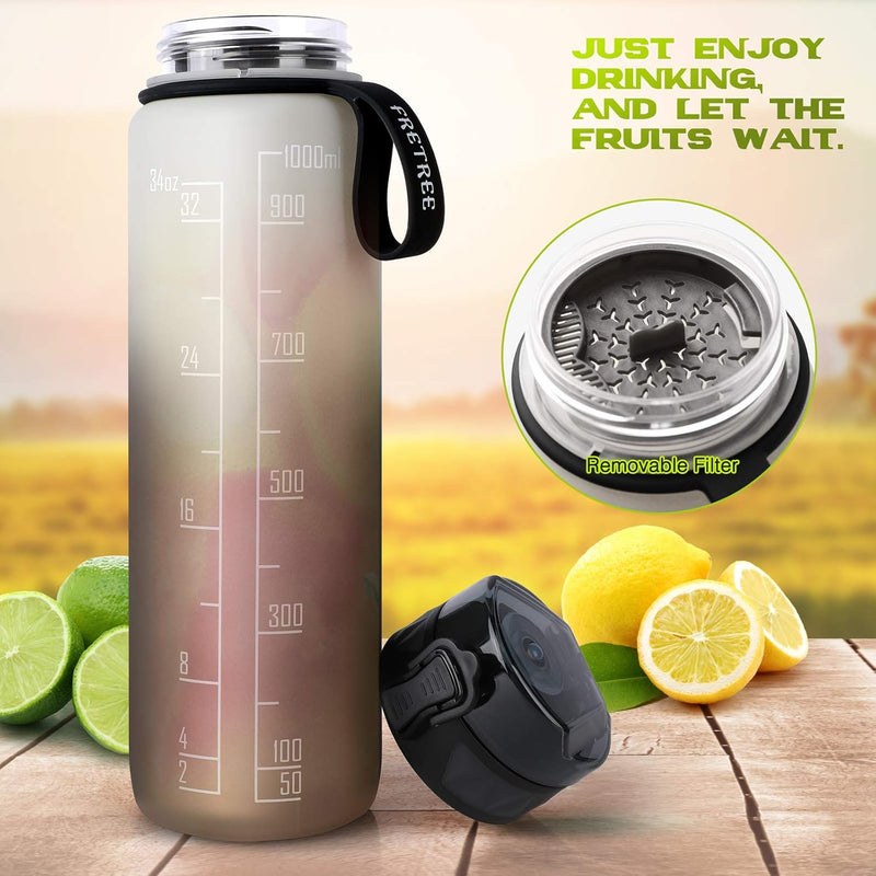 Chargez l'image dans la visionneuse de la galerie, Drinkfles 1 liter BPA-vrij met antislip grip en lekvrije sluiting – waterfles – sportfles

