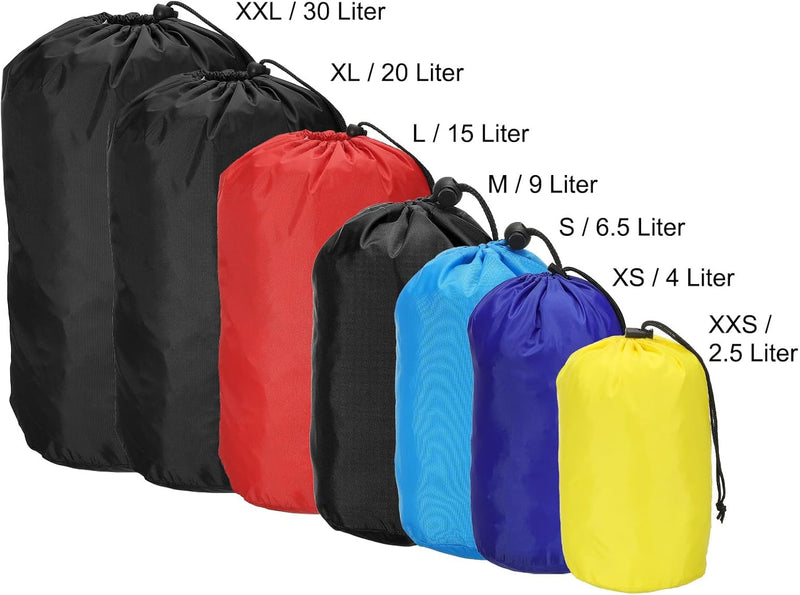 Chargez l'image dans la visionneuse de la galerie, Waterdichte spullen zak met trekkoord 13x25 cm - Lichtgewicht stuff sack - Opbergzak kamperen &amp; reizen
