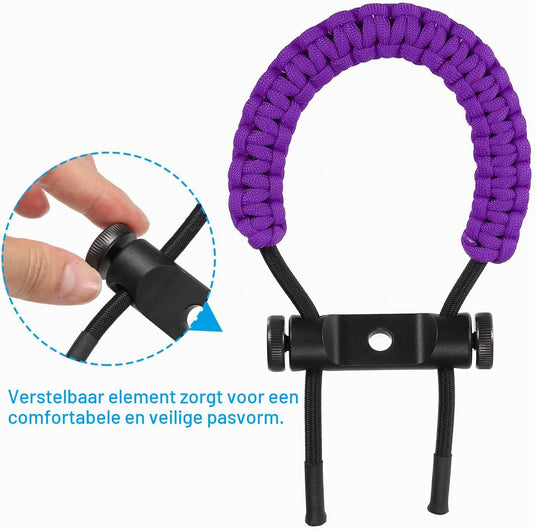 Boogschieten polsriem verstelbaar van nylon – boog polsband – compoundboog accessoires