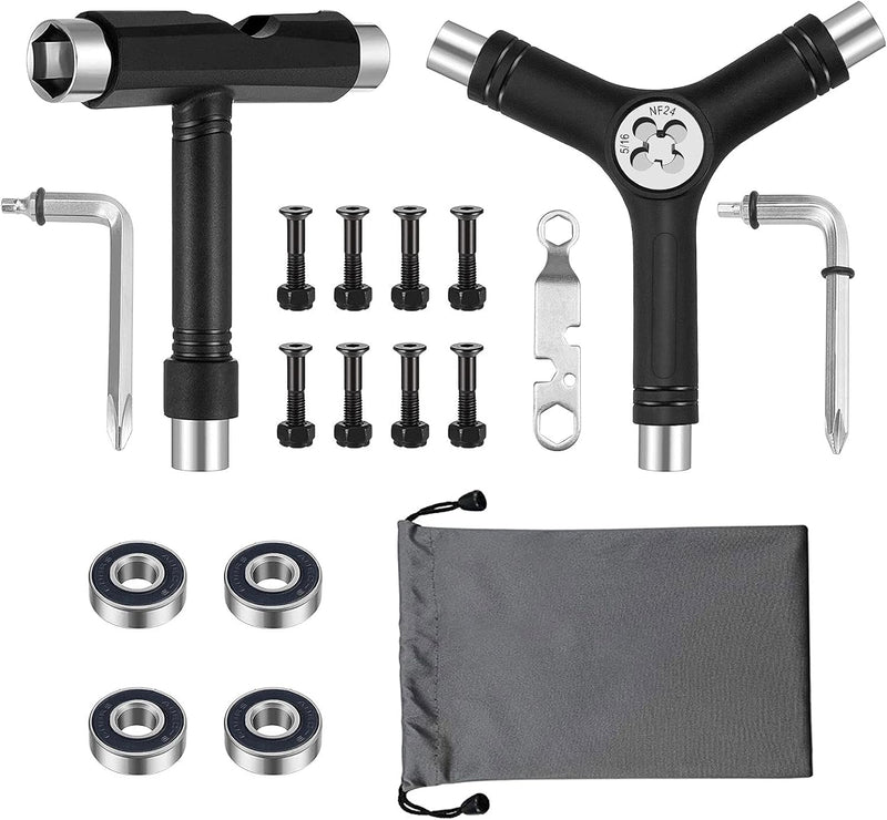 Carica immagine in Galleria Viewer, Skateboard gereedschap 15-delige set met T-tool Y-tool en inbussleutel – longboard skate accessoires
