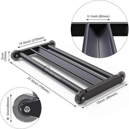 Hamstring roller met V-vormige voetsteun en soepele wielen – glute trainer – core trainer