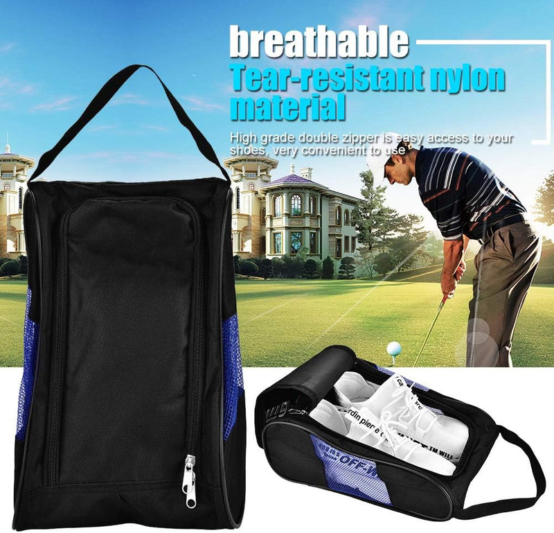 Load image into Gallery viewer, Golfschoenentas van nylon met ventilatiegaas en dubbele ritssluiting – schoenentas – sporttas accessoires
