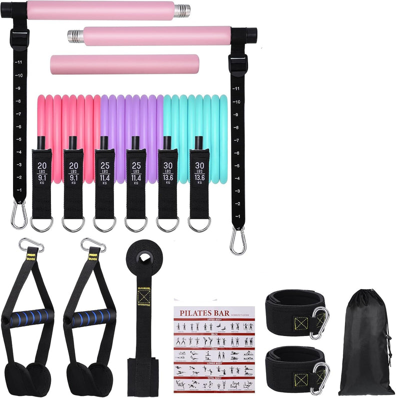 Load image into Gallery viewer, Pilates barset met 6 weerstandsbanden en accessoires – full body training – krachttraining – thuisfitness
