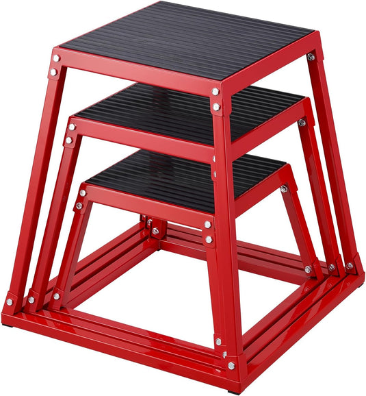 Plyo box set met meerdere hoogtes 30-76 cm en antislip platform – jump boxes – plyometrische training