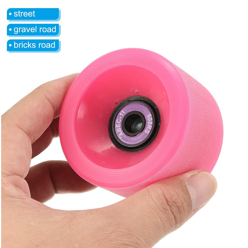 Carica immagine in Galleria Viewer, Longboard wielen 65 x 51 mm 78A met ABEC-11 lagers 4 stuks zwart – cruiser skateboard wielen
