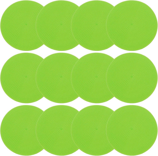 Vloermarkers 12 stuks 23 cm antislip blauw met opbergtas – agility markers – sport training accessoires