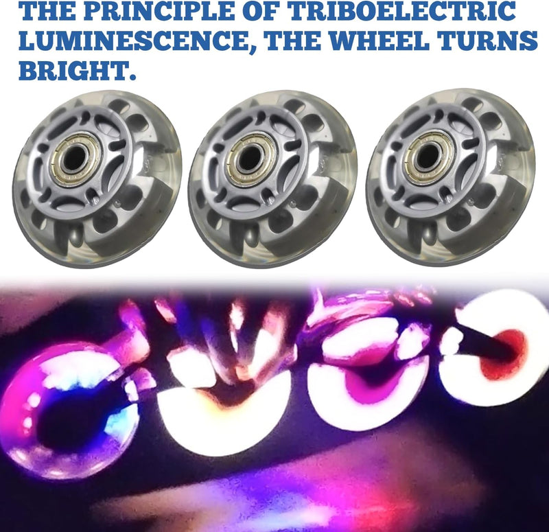 Load image into Gallery viewer, Inlineskate-wielen, 8 stuks, 72 mm, zilvertransparant, inline skate onderdelen, wielen met 16 kogellagers, universeel voor alle soorten rolschaatsen
